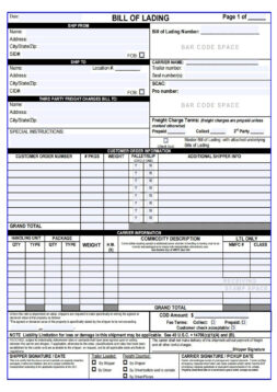Bill of Lading